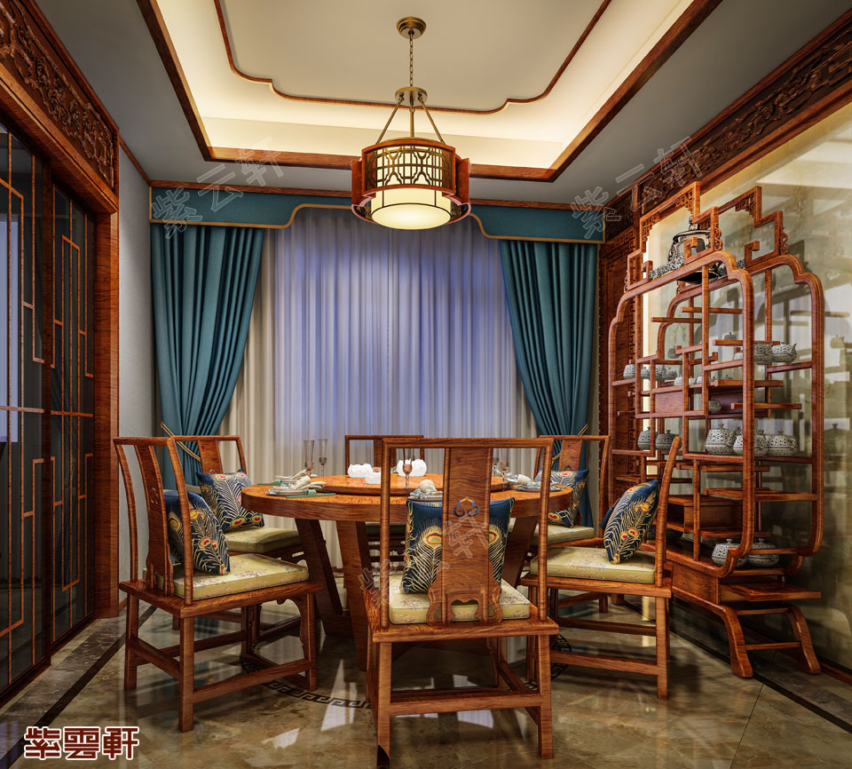 中式风格餐厅装修实景图