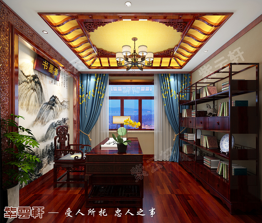 中式书房装修实景图
