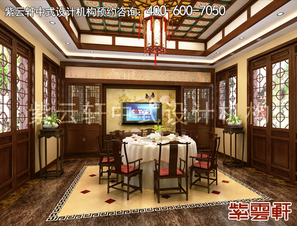 江苏扬中新古典风格别墅装修实例餐厅效果图