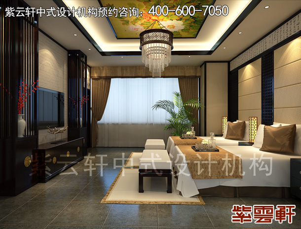 新中式风格足疗会所设计实例 休息室效果图