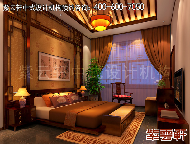 怀柔住宅中式装修主卧