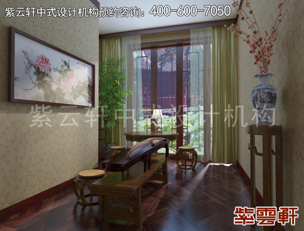 古典中式设计琴室效果图