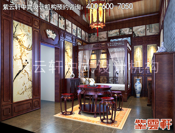 古典中式装修精品住宅卧室效果图