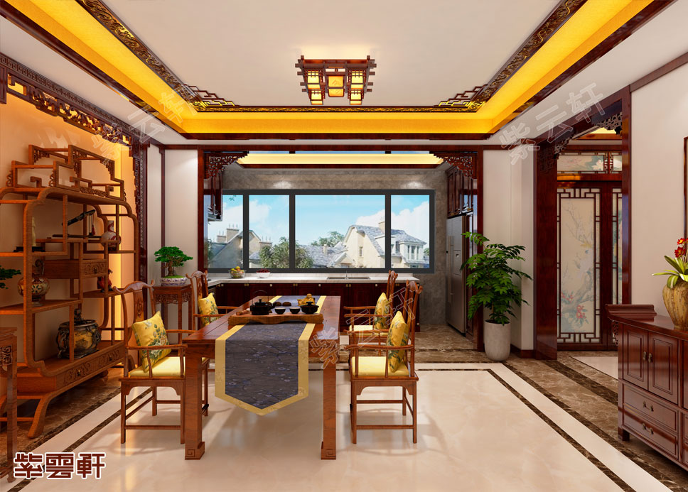 中式家装设计茶室图片